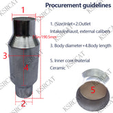 Three-Way  Catalytic Converter Ceramic Core Honeycomb Cordierite Diesel Particulate Filter Exhaust Filter Thermal Shock Resistance Total length 7.5in(190.5mm) 2"/2.5"/3"/3.5" - SHANGHAI KESAIRAY AUTO PARTS CO LTD